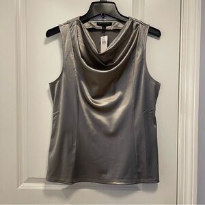 Women’s silver cowl neck  sleeveless top